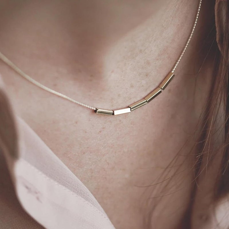 Ieftop Valentines Birthday Gifts for Women Teen Girls - Dainty 14K Gold/Silver Plated Cute Heart Handmade Disc Circle Bee Choker Adjustable Necklace for Women Teenage Girl Trendy Jewelry - Image 3